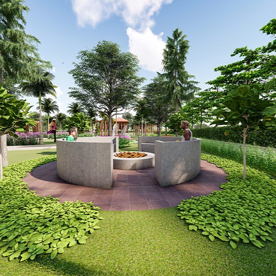 Green sitting spaces